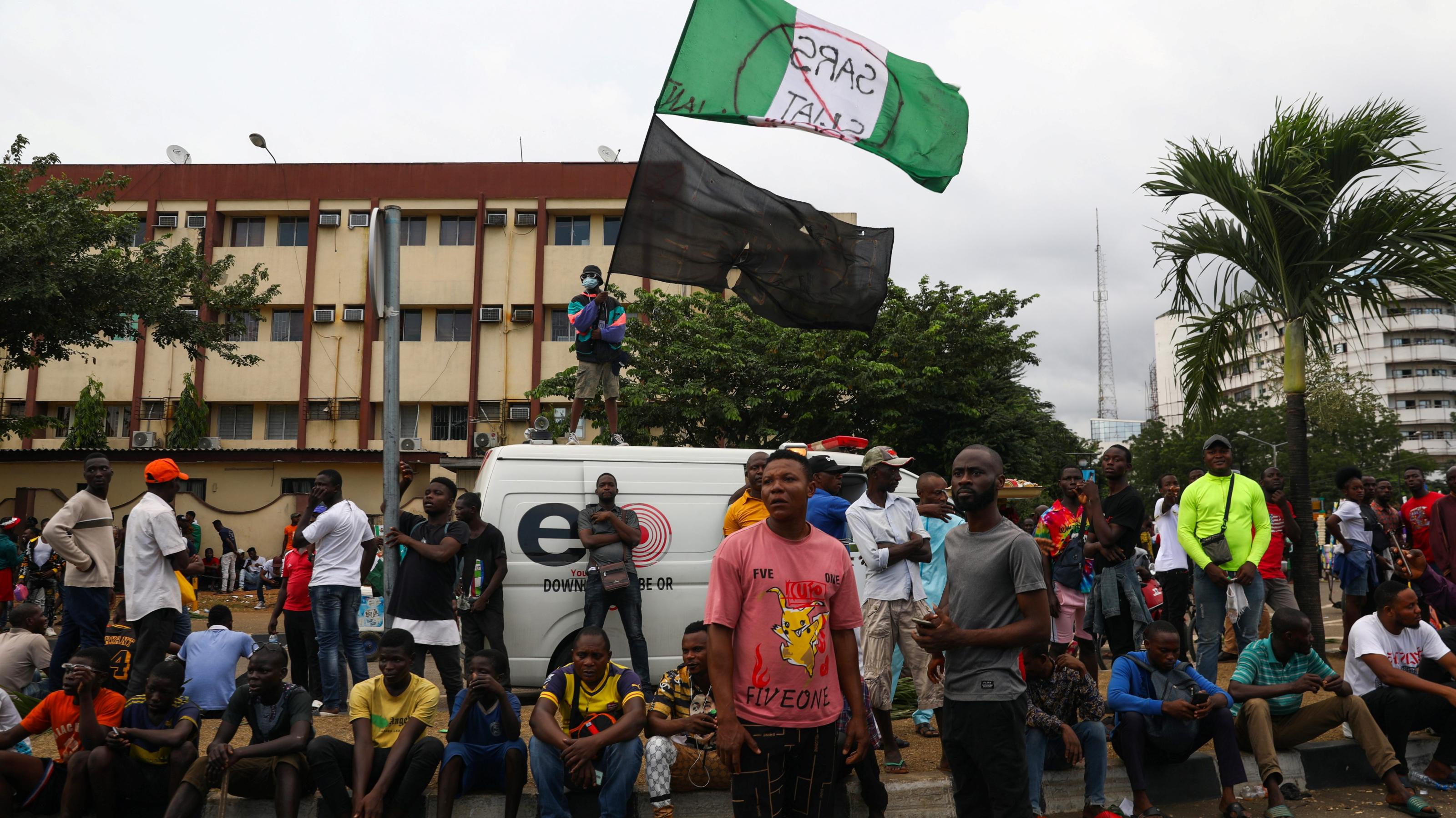 #ENDSARS Demonstrators gather in Lagos