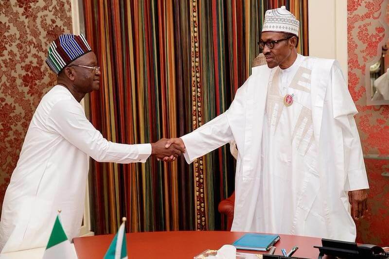 President Muhammadu Buhari and the Governor of Benue State, Samuel Ortom