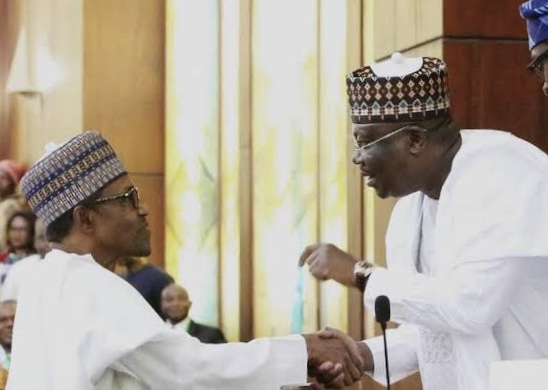 President Buhari and Senate President, Ahmad Lawan