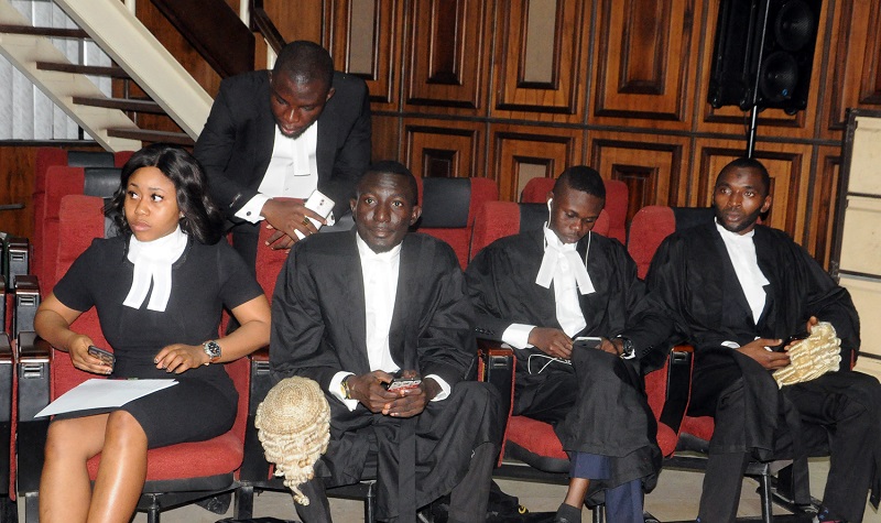 Some lawyers in court on Tuesday