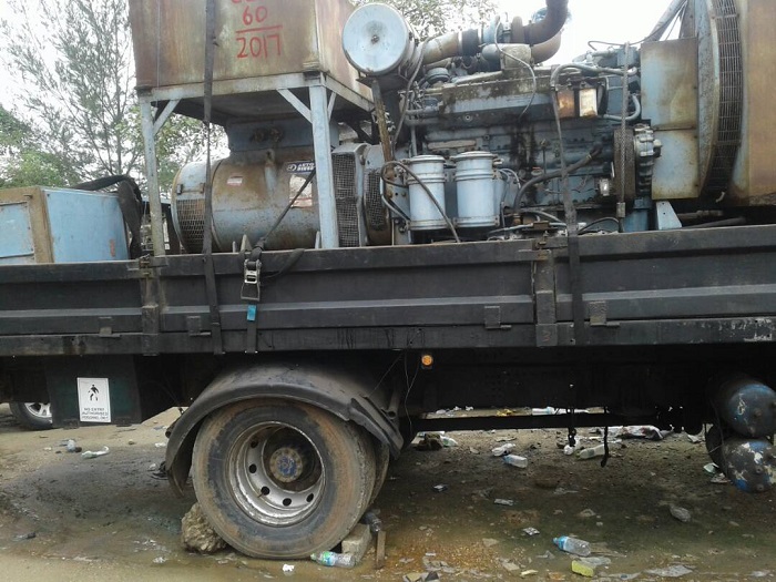 One of the Turban generating sets recovered