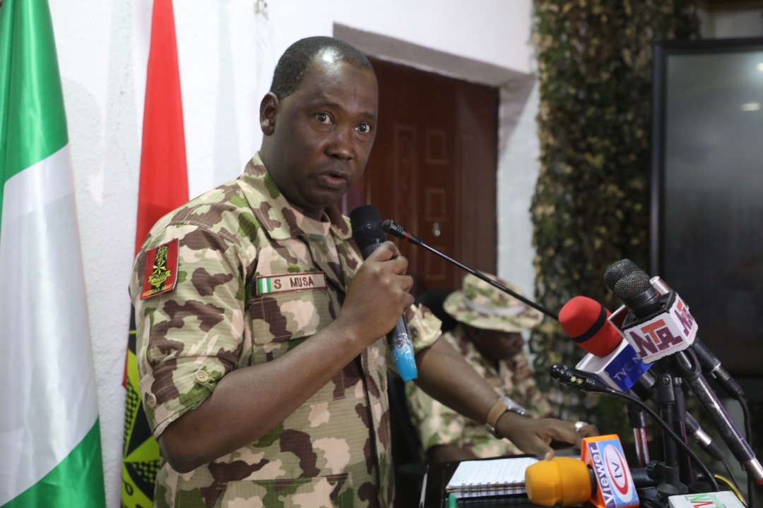 Army spokesperson, Sagir Musa.