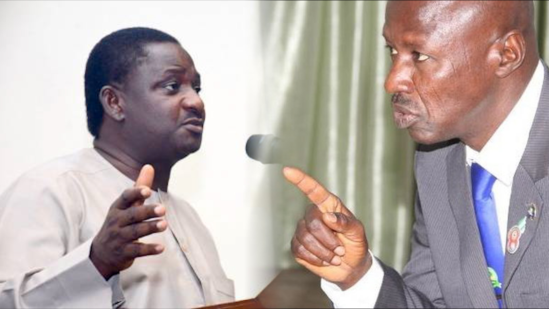 L-R: Femi Adesina, Ibrahim Magu.