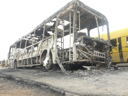 BRT Bus Crushes Biker And Burns Beyond Recognition 5