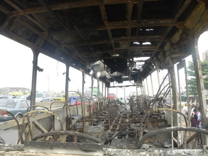 BRT Bus Crushes Biker And Burns Beyond Recognition 3
