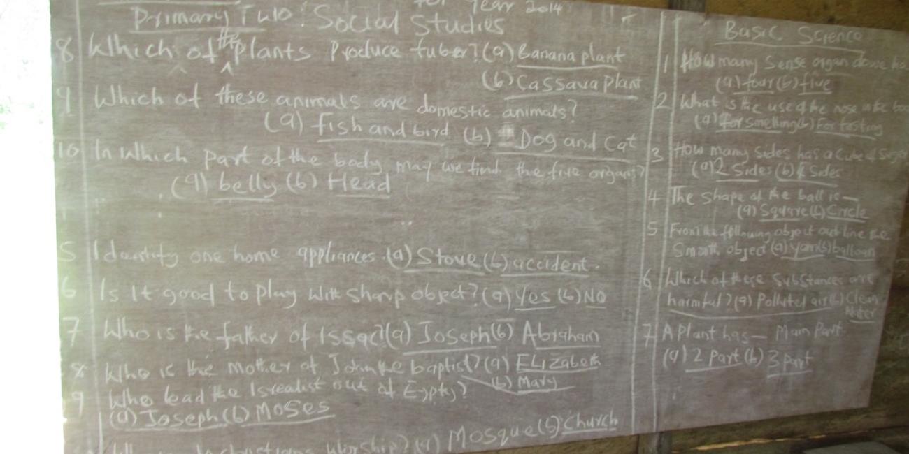 Classroom blackboard