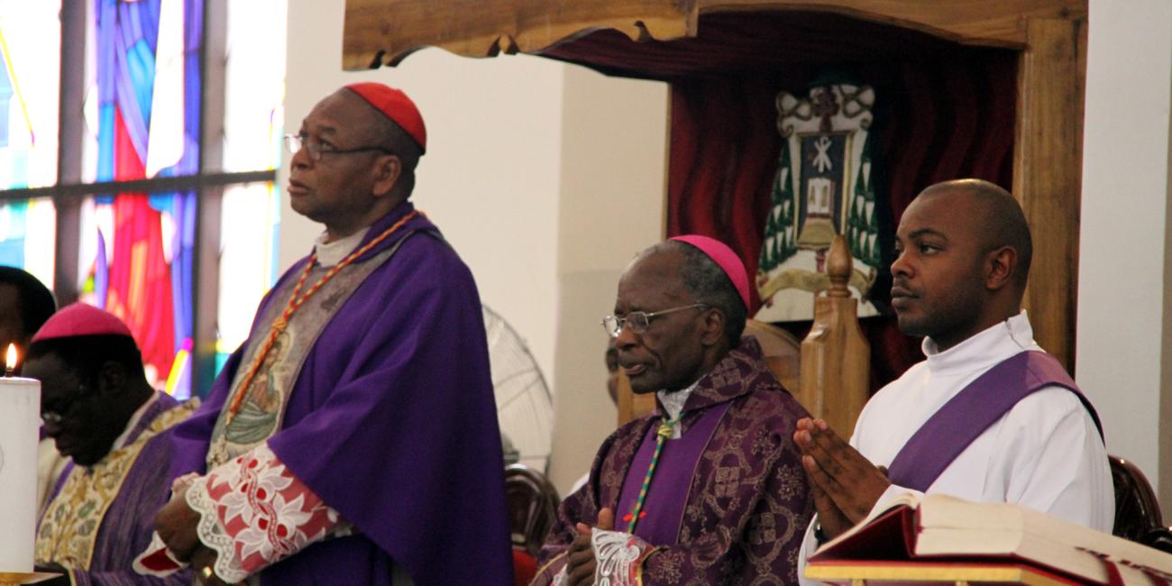 Cardinal John Onaiyekan at the mass