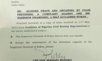 Inspector-General Directs Delta State Commissioner To Probe Fraud Allegations Against Human Rights Activist, Harrison Gwamnishu