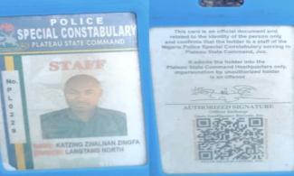 Nigeria Police Disown Special Constabulary Identified As Terrorist, Killed By Troops During Ambush In Plateau