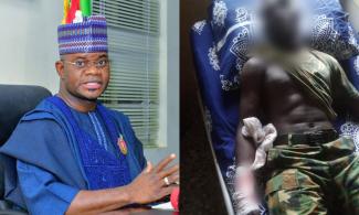 BREAKING: Pandemonium In Abuja As ‘Naval Personnel’ Allegedly Shoot At Governor Yahaya Bello's Convoy; 2 Gov’s Aides, 4 Soldiers Injured
