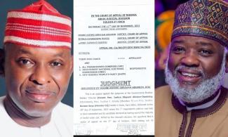 DOCUMENT: How Court Of Appeal Set Aside Tribunal Ruling Which Sacked Kano Governor, Kabir Yusuf, Ordered APC To Pay Him N1million