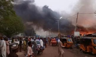 Fire Guts Sokoto Central Market, Destroys Shops, Motorcycles