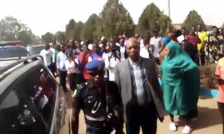 Nigeria’s University Of Jos VC, Prof. Ishaya Orders Security Agents To Break School Gate Locked By Protesting SSANU Members Amid 7-Day Strike