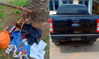 Nigerian Police Operatives Destroy Camps Of Gunmen In Anambra, Recover Rocket Launcher, Other Weapons 