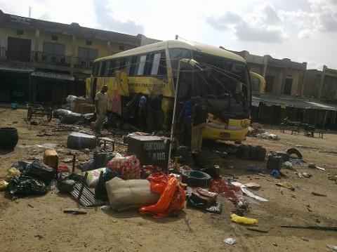Scene at Kano Bus Blast
