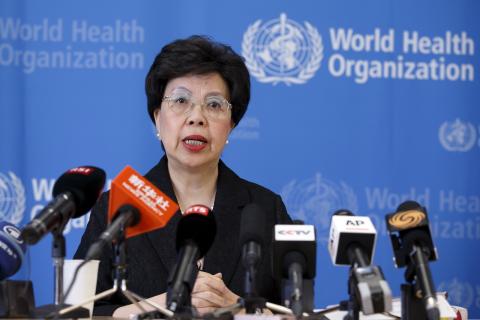 Director General of the World Health Organization, WHO, China's Margaret Chan addresses the media after an emergency meeting on Ebola during a press conference at the headquarters of the WHO in Geneva, Switzerland