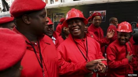 Malema with other EFF officials