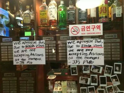 South Korea bar bans Africans