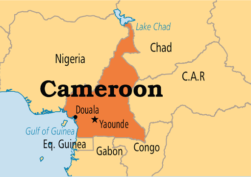 Cameroon on the map