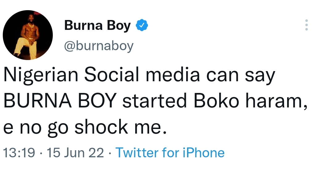Nigerian Singer, Burna Boy Breaks Silence After Alleged Shooting Of Two Persons At Lagos Club By His Police Escorts