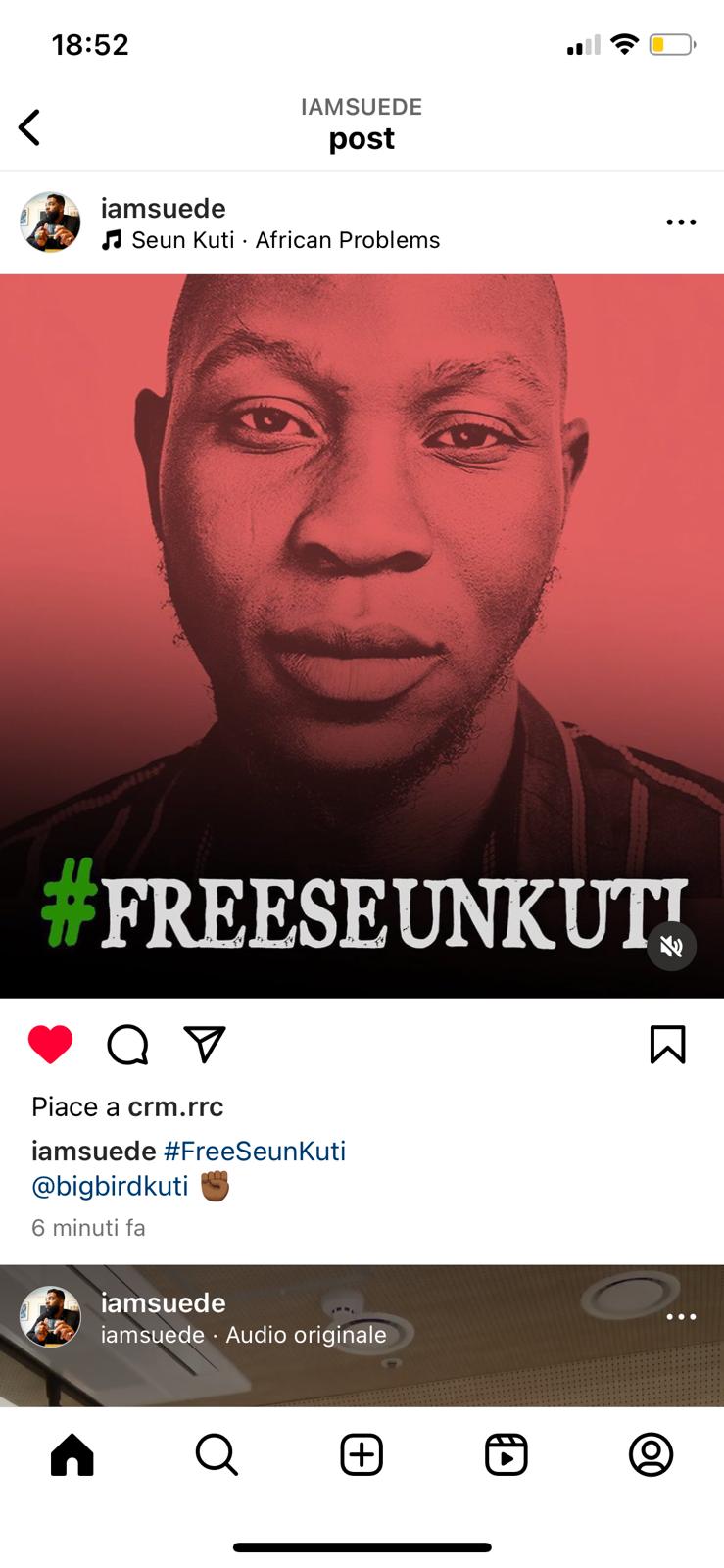 Global Musician Join #FreeSeunKuti Campaign