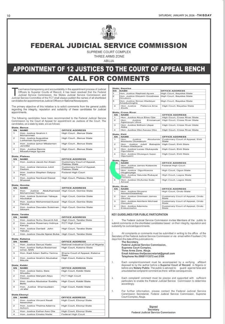 Justice James Omotosho