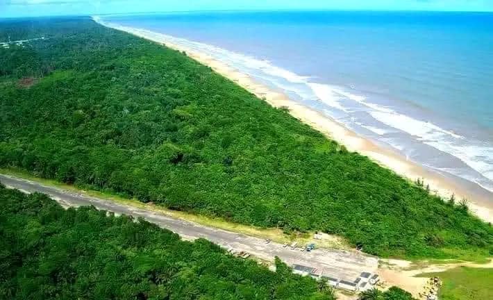 Aerial View of Coastline and Araromi Seaside-Lekki Road