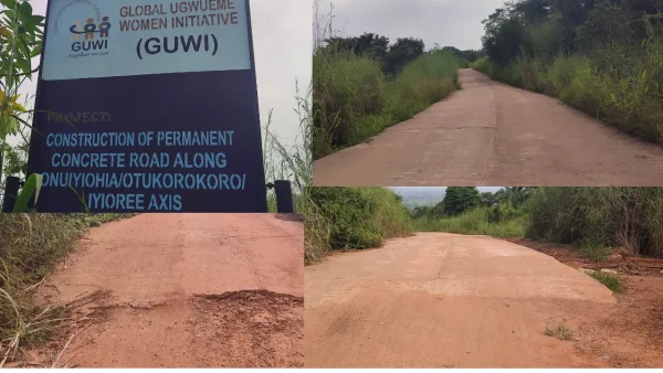 Road constructed by Global Ugwueme Women Initiative (GUWI).