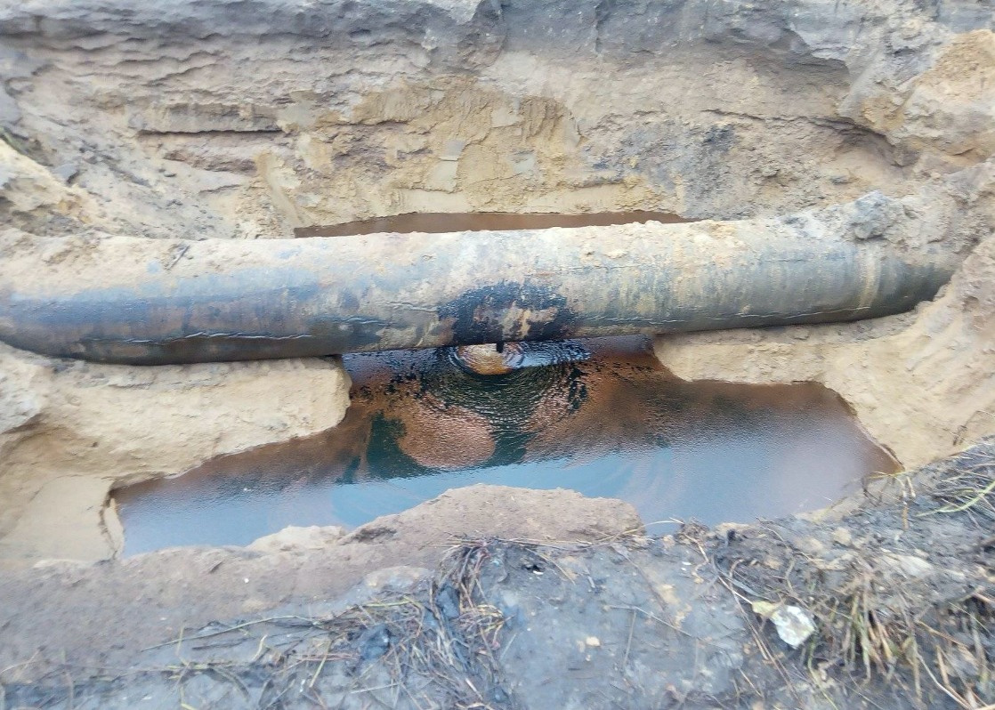 A photograph of one of the Shell’s leaked pipelines that polluted the Bodo Community in early August 2022.