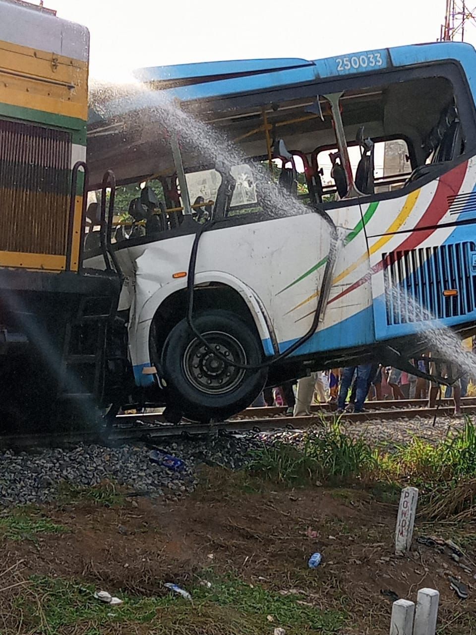 BREAKING: Many Feared Dead As Train, BRT Bus Collide In Lagos