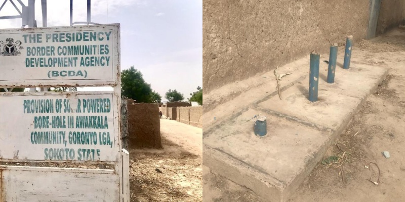 Damaged borehole at Awakkala Village, Goronyo. credit/Abdulwaheed Sofiullahi