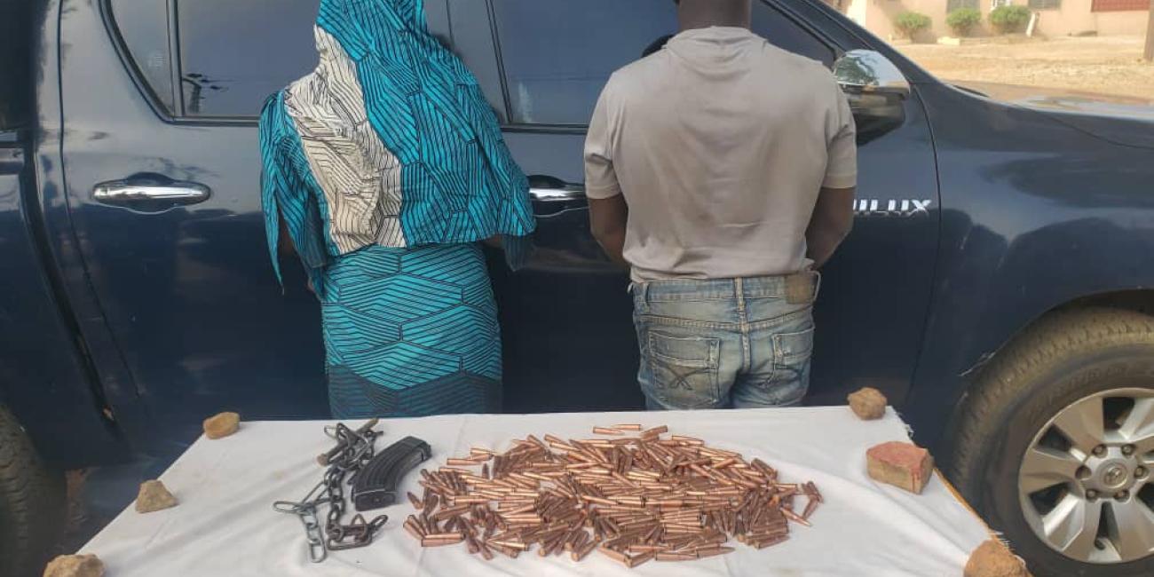 Police Arrest Female Gunrunner, Other, Recover 325 Rounds Of Live Ammunition, AK-47 Magazine In Zamfara, Northwest Nigeria