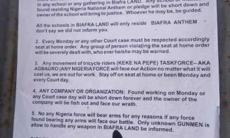 Unknown Gunmen' Write Threat Letter To Residents In Imo, Warn Against  Singing Nigerian Anthem, Pledge In Schools | Sahara Reporters