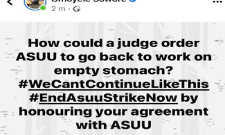 ASUU Strike: University Lecturers Can’t Return To Work On Empty Stomach, Sowore Slams Industrial Court Judgment