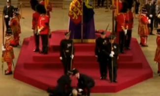 Royal Guard On 24-Hour Vigil Collapses Near Late Queen Elizabeth II’s Coffin