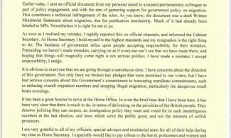 After 6 Weeks In Office, UK Home Secretary Resigns For Sharing Official Document From Private Email