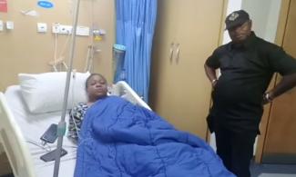 Amen Estate Crisis: Nigerian Policemen Harasses Woman Who Was Allegedly Defrauded Of N30million, While On Hospital Bed