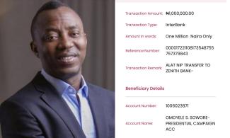 Nigerian Woman Supports Sowore's Campaign With N1Million, Says He's The Only Presidential Candidate Qualified To Lead Nigeria