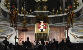 BREAKING: Pope Francis Presides As Pope Emeritus Benedict XVI Is Laid To Rest