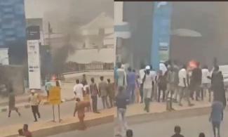 Tension As Protesters Burn 3 Banks Over Naira Scarcity In Ogun, Southwest Nigeria