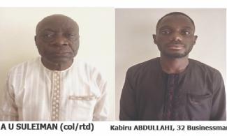 Nigeria’s Secret Police, DSS Nabs Retired Colonel, Others Terrorising Major Highway, Busts Gunrunner With Ammunition Hidden In Palm Oil Gallon 