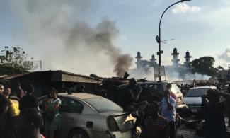 Political Thugs Burn Down Auto Spare Parts Market In Lagos State, Shoot Several Persons