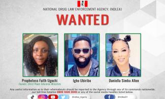 Nigerian Prophetess, ‘Celebrity Couple’ Declared Wanted For Recruiting Teenage Girls Into Drug Trafficking