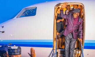 BREAKING: 'President-Elect' Tinubu Returns To Nigeria After Weeks Of Medical Treatment