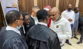 Access To Medical Doctors: Court Adjourns Nnamdi Kanu’s Suit Against Nigerian Secret Police, DSS To June