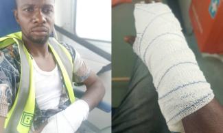 How Nigerian Policemen Led By Divisional Officer In Delta Brutalised Man At Accident Scene, Broke His Hand