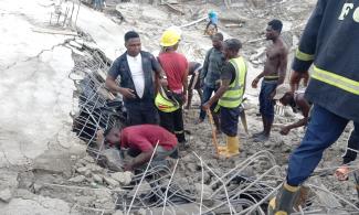 BREAKING: Many People Trapped As Four-Storey Building Collapses In Abuja
