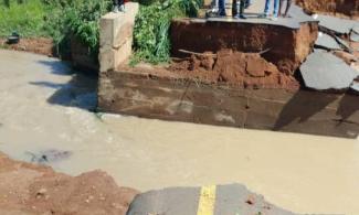 Motorists, Students Stranded As Bridge Linking Kwara State University Collapses After Heavy Rainfall