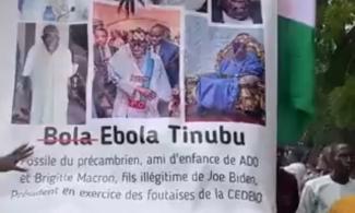 Niger Republic Protesters Hurl Abuses At Tinubu, Call Him 'Ebola', Illegimate President Over Interference In Country's Affairs
