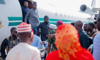 President Tinubu’s Son, Seyi and Friends Travel In Presidential Jet To Watch Polo Tournament In Kano, Welcomed By State Government Officials 
